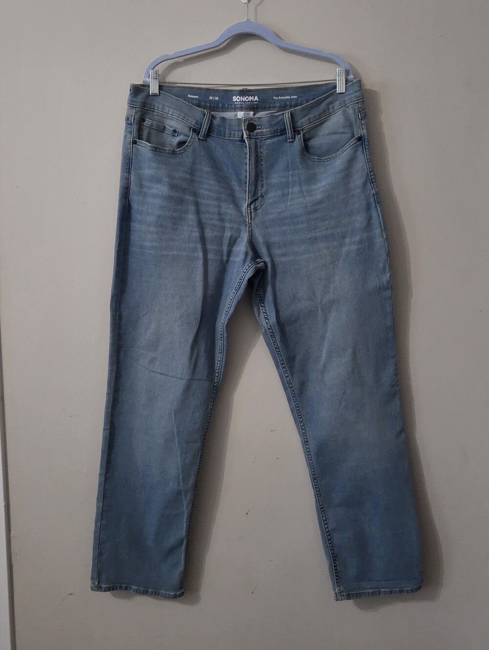 Sonoma relaxed fit 36×32 light wash men